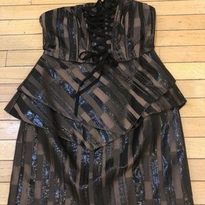 COPY - New BeBe party dress sz. M (6-8) brown & black